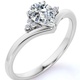 Pear Cut Moissanite Trinity Ring