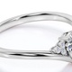 Pear Cut Moissanite Trinity Ring