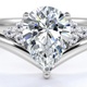 Pear Cut Moissanite Trinity Ring