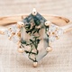 Moss Agate Vine Bloom Ring